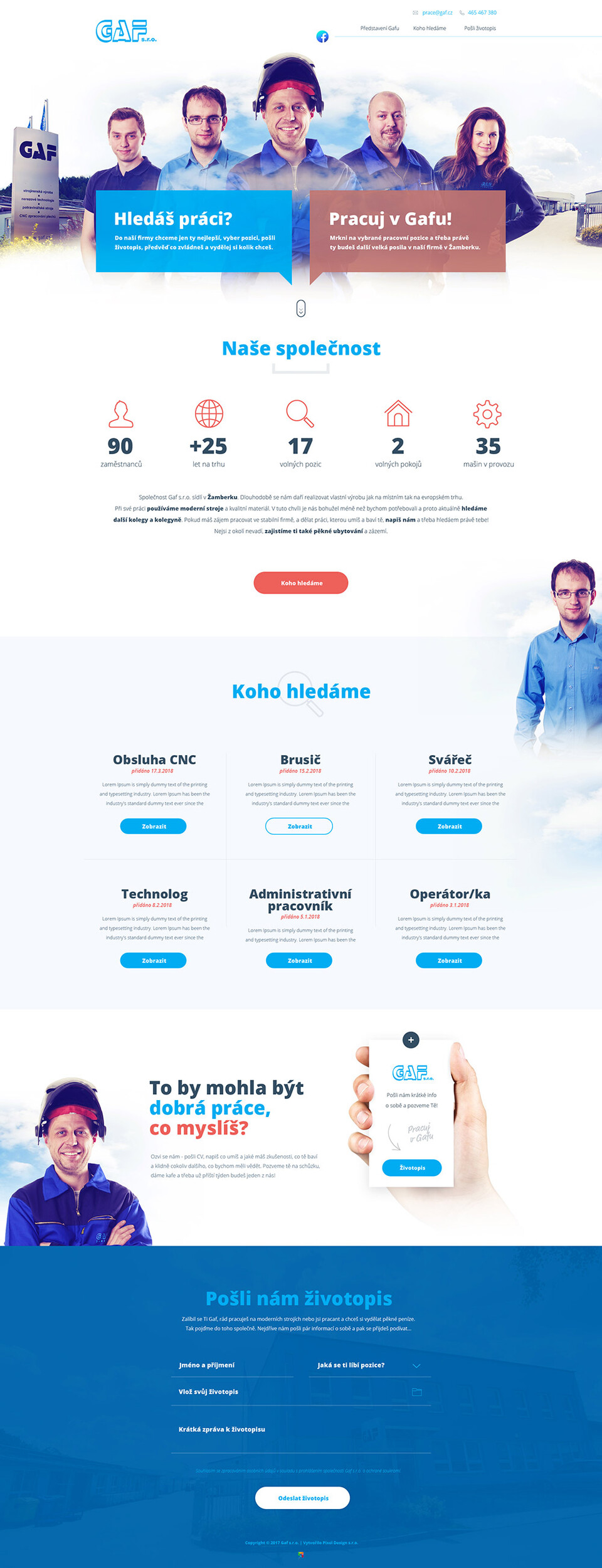 Vytvořili jsme HR web pro společnost GAF s.r.o.