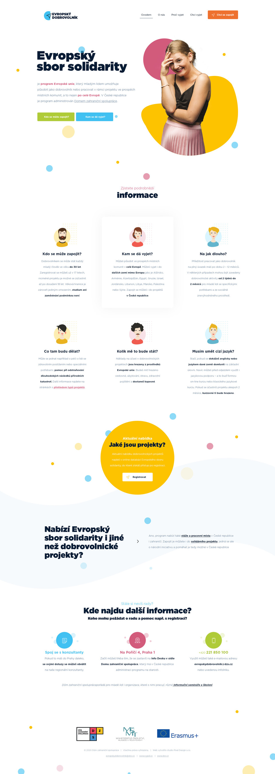 Evropský dobrovolník - studentský microweb